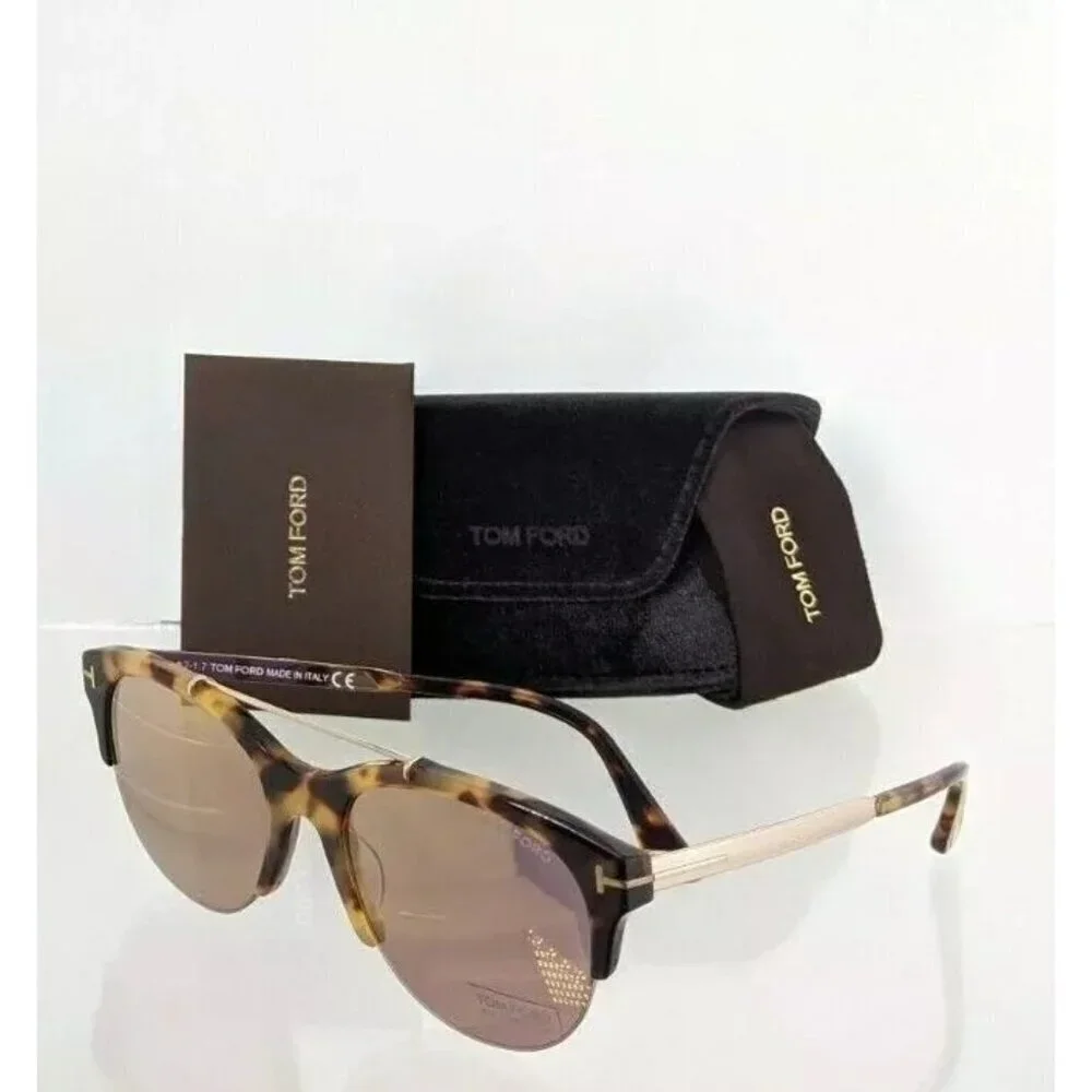 NWT Tom Ford FT0517 Havana Round 55mm Sunglasses